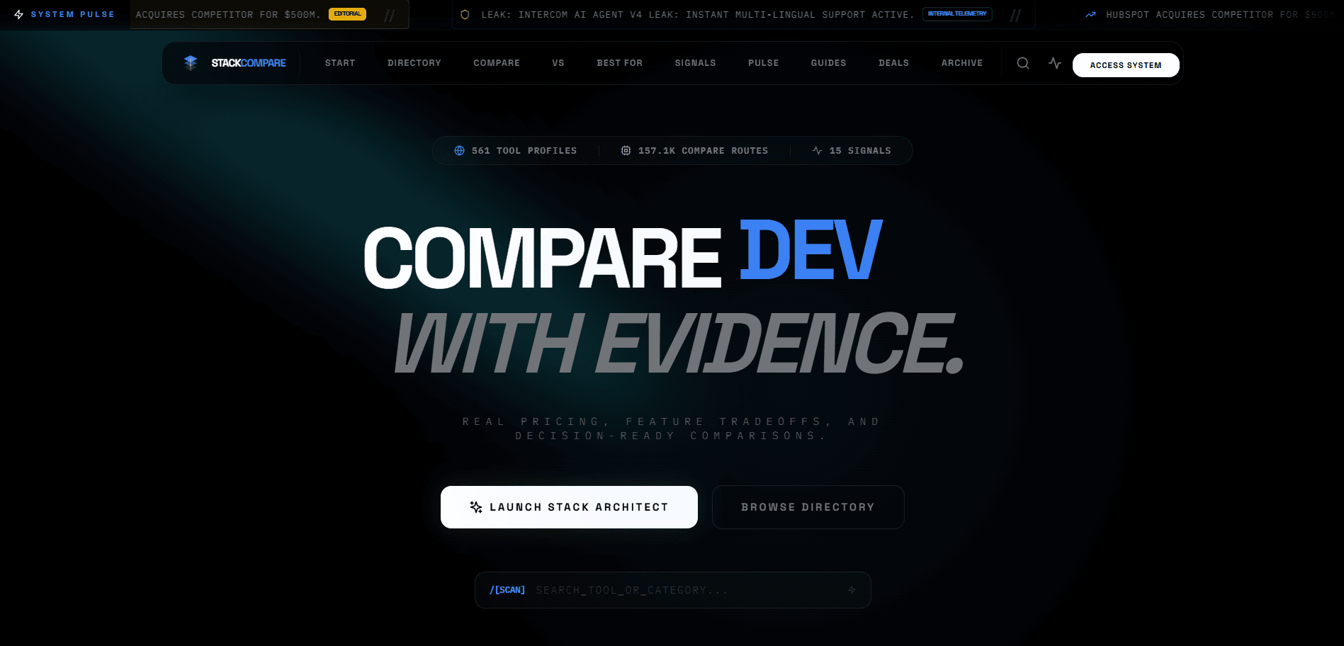 Stack Compare Platform